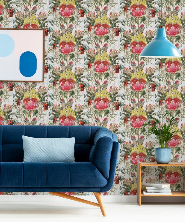 Australian Wild Flowers Wallpaper • Designer Floral • Milton & King