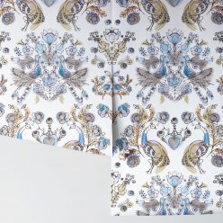 Briar Rose in Ming is a watercolor rose wallpaper