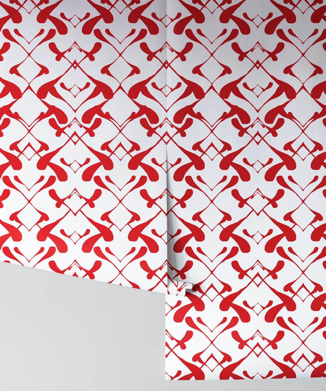 Paper Flock Cherry Burst is a modern wallpaper