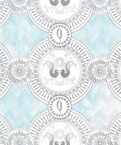 Parlour Paridiso in Beach is a Luxurious wallpaper