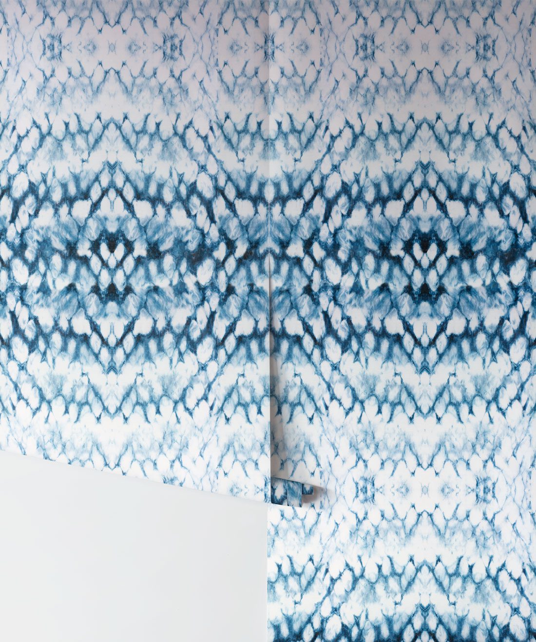 Entomology in Indigo is a diamond tie die Wallpaper