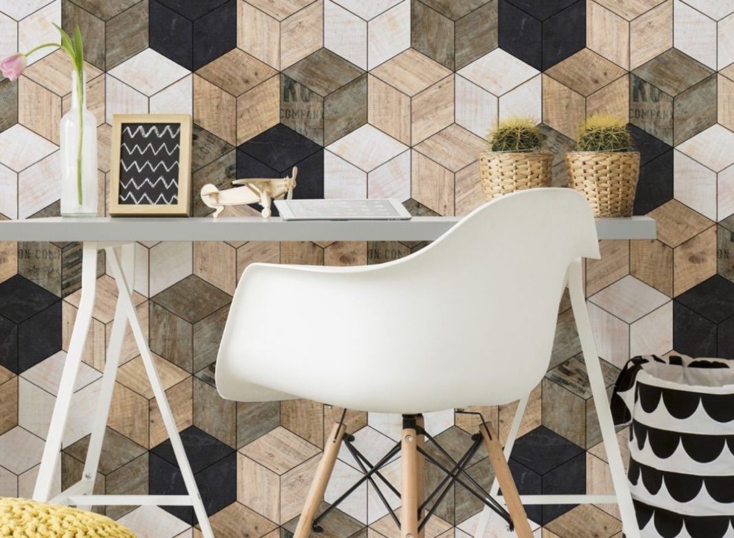 Geometric Timber Cube