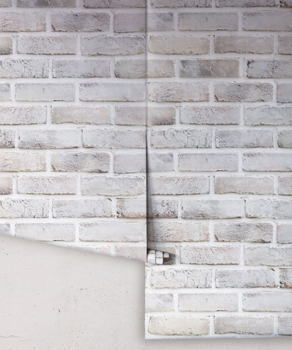 Lime Washed Bricks • Realistic Brick Wallpaper • Milton & King