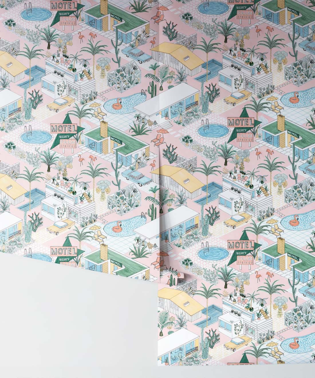 Palm Springs Wallpaper • Jacqueline Colley • Pink • Rolls