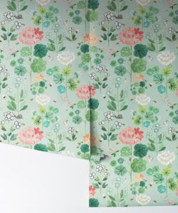 Kids Wallpaper, Sophie's Garden Floral Design • Milton & King