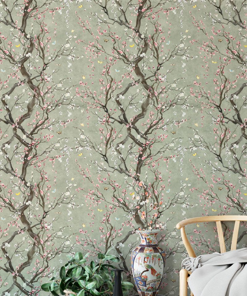 Plum Blossom Wallpaper • Chintzy Wallpaper