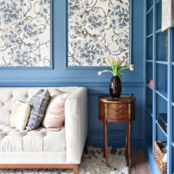 Great Wave Bloom • Blue Ocean wallpaper • Living Room Wallpaper • Inna Kovalinskiy