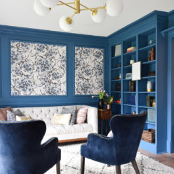 Great Wave Bloom • Blue Ocean wallpaper • Living Room Wallpaper • Inna Kovalinskiy