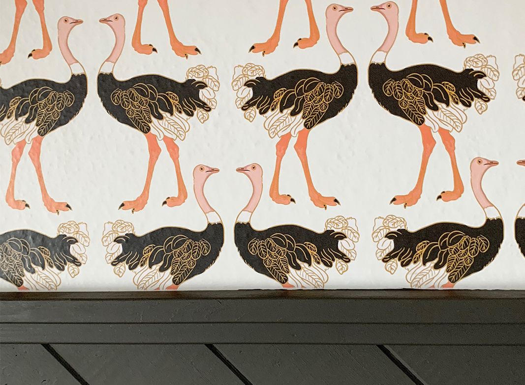 Ostrich Strut Wallpaper