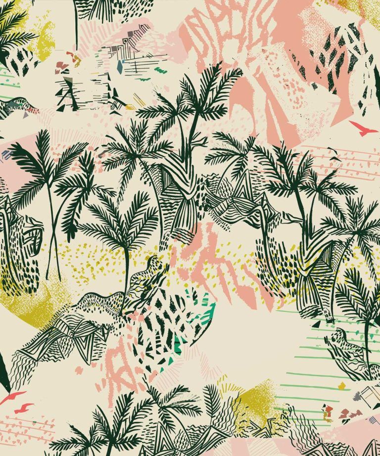 Queen Palm Wallpaper, Colorful Tree Wallpaper • Milton & King