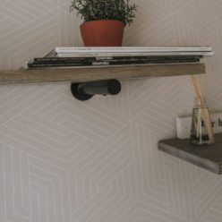 Geometric Illusions • Warm Grey • Neutral Wallpaper • Lauren Fleischmann • @theburbgirl