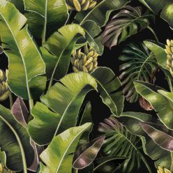 Kingdom Palm Night • Tropical Leaf Wallpaper • Milton & King