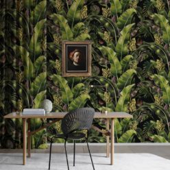 Kingdom Palm Night • Tropical Leaf Wallpaper • Milton & King