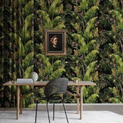 Kingdom Palm Night • Tropical Leaf Wallpaper • Milton & King