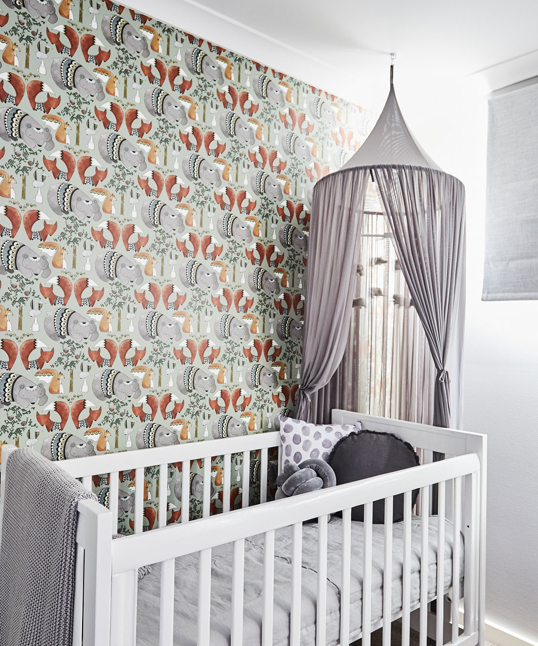 In The Forest Wallpaper • Grey • Insitu