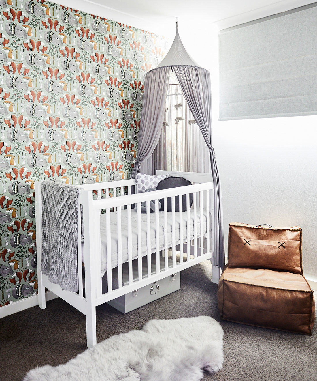 In The Forest Wallpaper • Grey • Insitu