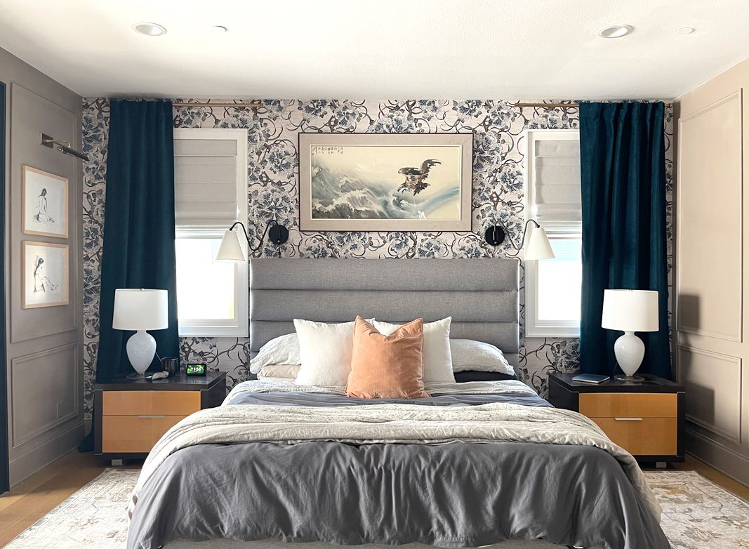 Great Wave Bloom – Camille Kurtz • Bedroom Wallpaper