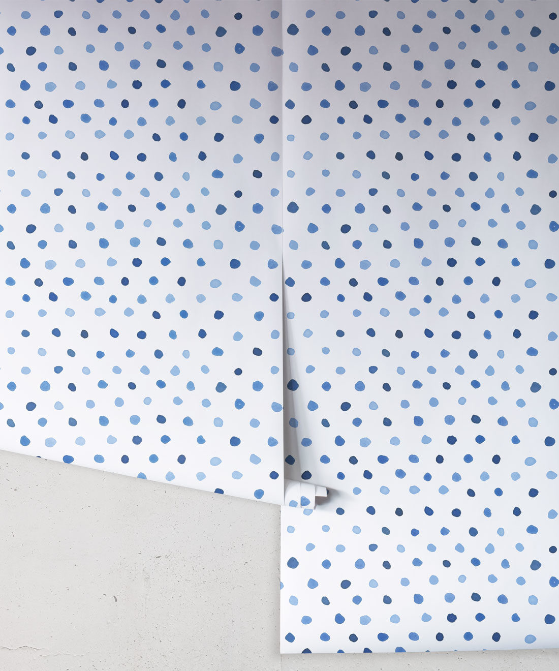 Dibba Dots • Georgia MacMillan • Blue Spotty Wallpaper • Milton & King USA
