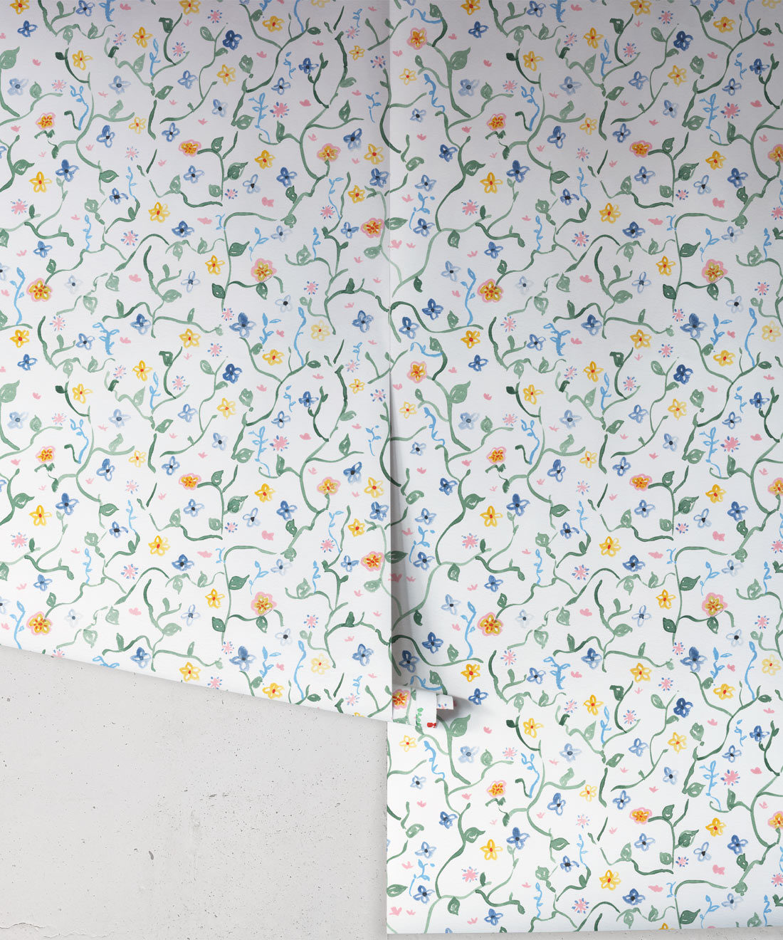 Wild Garden • Dainty Floral Wallpaper • Milton & King USA • Georgia MacMillan • Childrens Wallpaper • Nursery Wallpaper