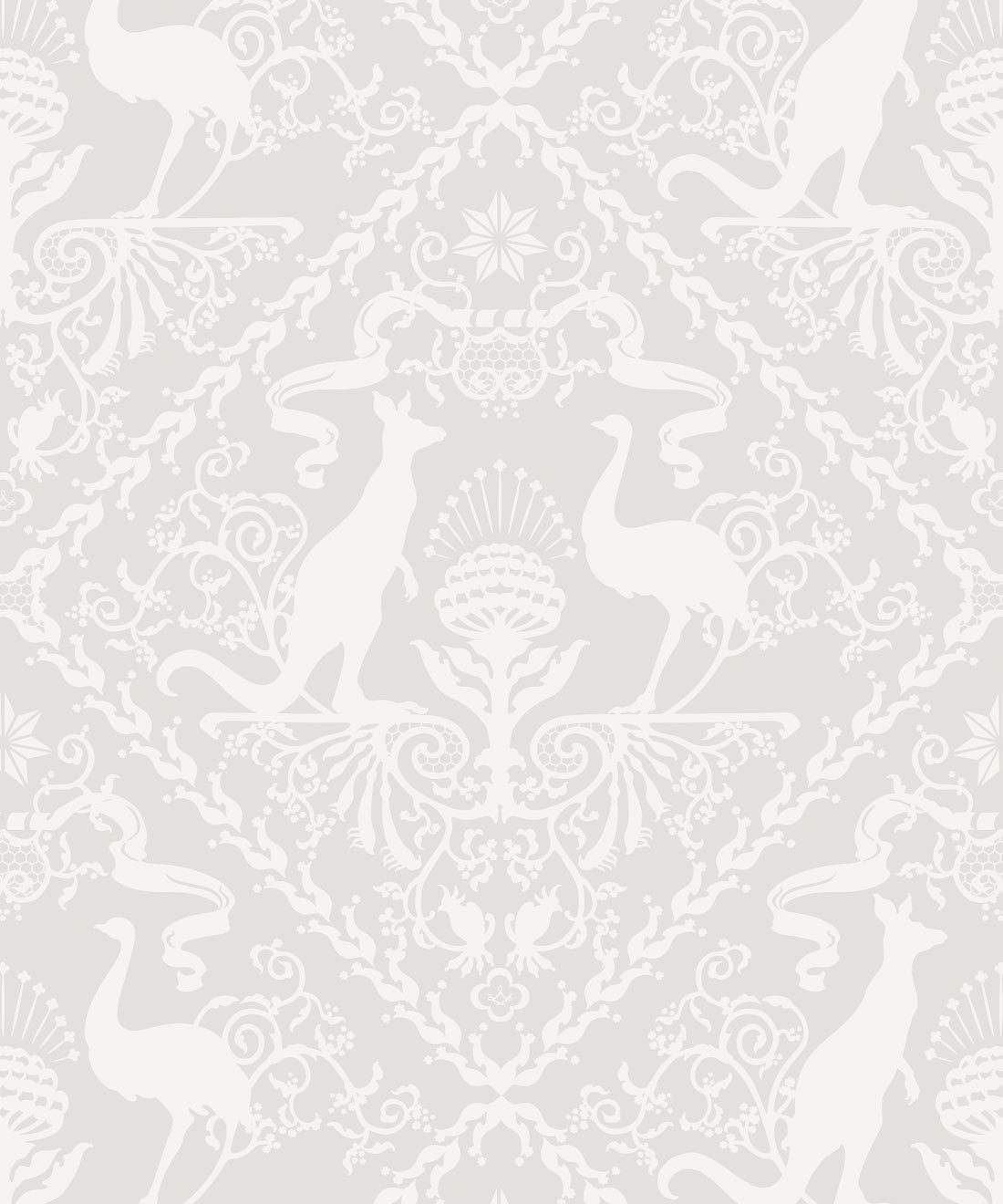 In Australia We Trust Bondi • Australian Wallpaper • Australian Coat of Arms • Milton & King USA • Grey Wallpaper
