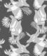 Magpie Wallpaper • Milton & King USA • Slate Charcoal Black Wallpaper Swatch
