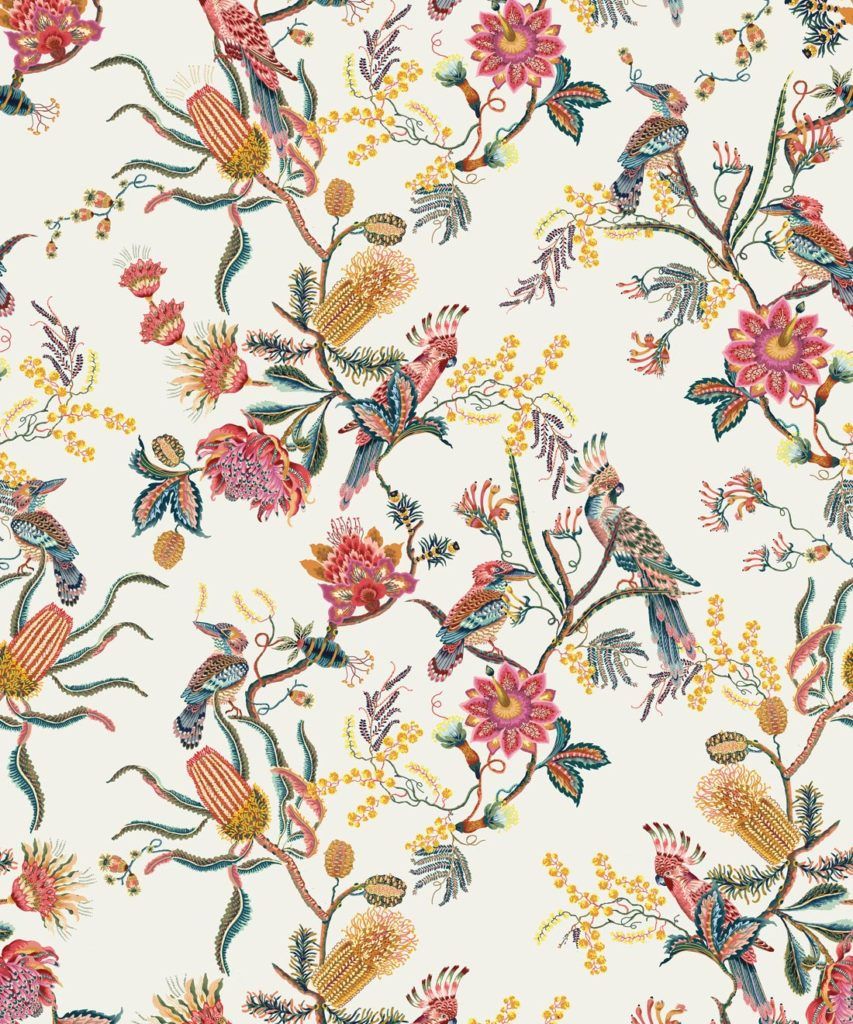 Matilda Wallpaper • Australian Flora & Fauna • Milton & King USA