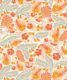 Faintails Wallpaper • New Zealand • Bird Wallpaper • Kowhai Tree • Kowhai Flowers • Orange Wallpaper • Light Colorway