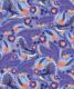 Faintails Wallpaper • New Zealand • Bird Wallpaper • Kowhai Tree • Kowhai Flowers • Blue Purple Wallpaper • Original Colorway