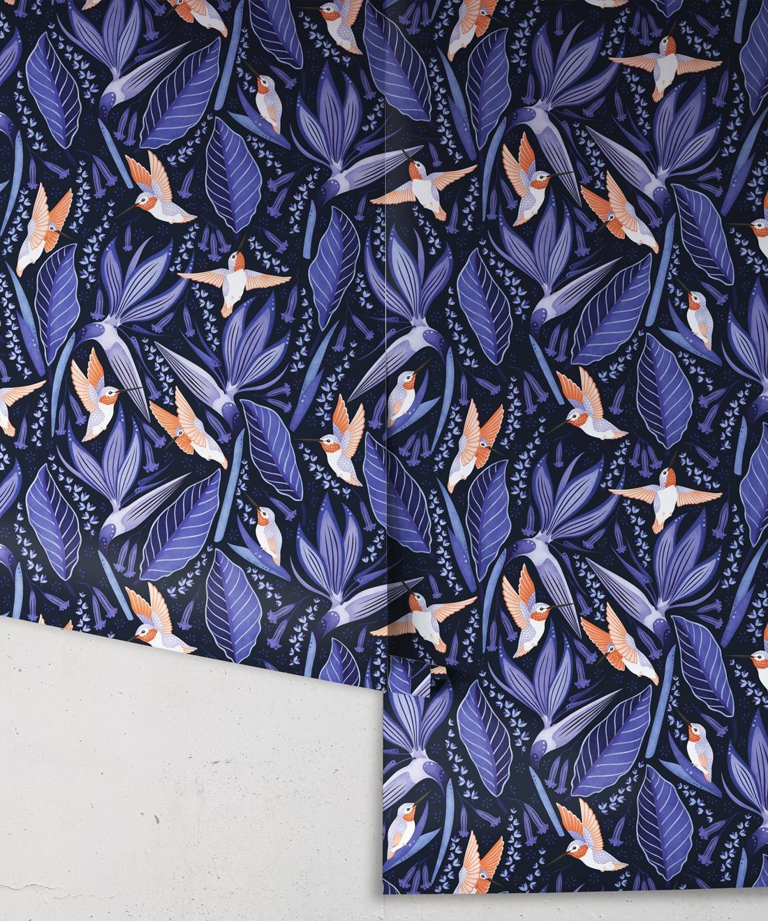Hummingbird Wallpaper • Birds Of Paradise Flower • Bird Wallpaper • Blue Wallpaper Drops