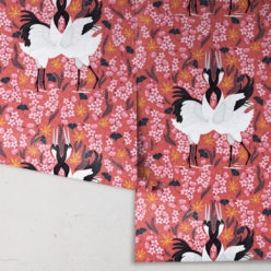 Japanese Cranes Wallpaper • Bird Wallpaper • Red Wallpaper Drops