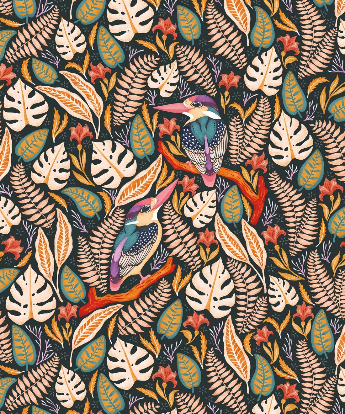 Kingfisher Wallpaper • Bird Wallpaper •Autumn Color Wallpaper