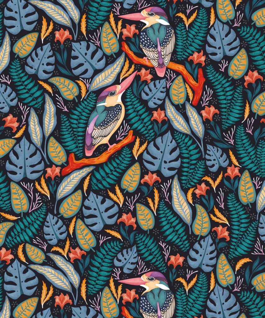 Exotic Kingfishers • Colorful Bird Wallpaper • Milton & King