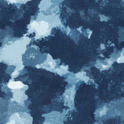 Autumn Path Wallpaper Indigo Blue • Shibori Abstract