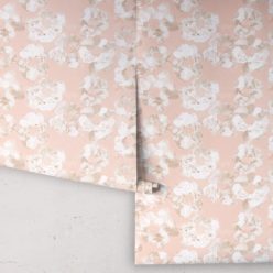 Cherry Blossom Wallpaper Blush • Shibori Floral • Rolls