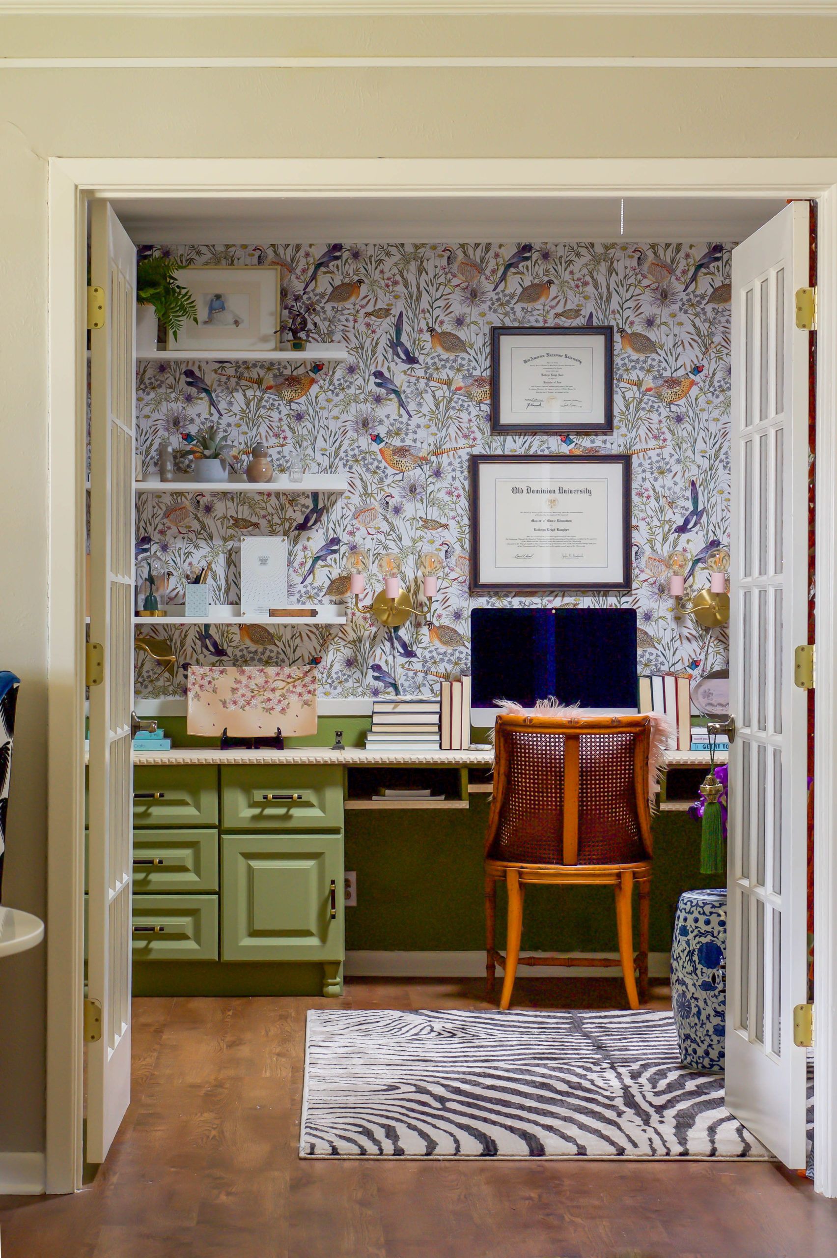 Wallpaper For The Home Office • Before & After Photos • Milton & King