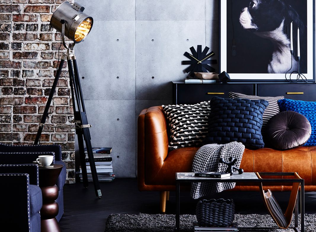 Industrial Style Wallpaper • How to decorate using brick, concrete and metal wallpapers