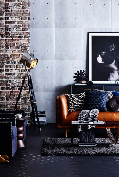 Industrial Style Wallpaper • How to decorate using brick, concrete and metal wallpapers