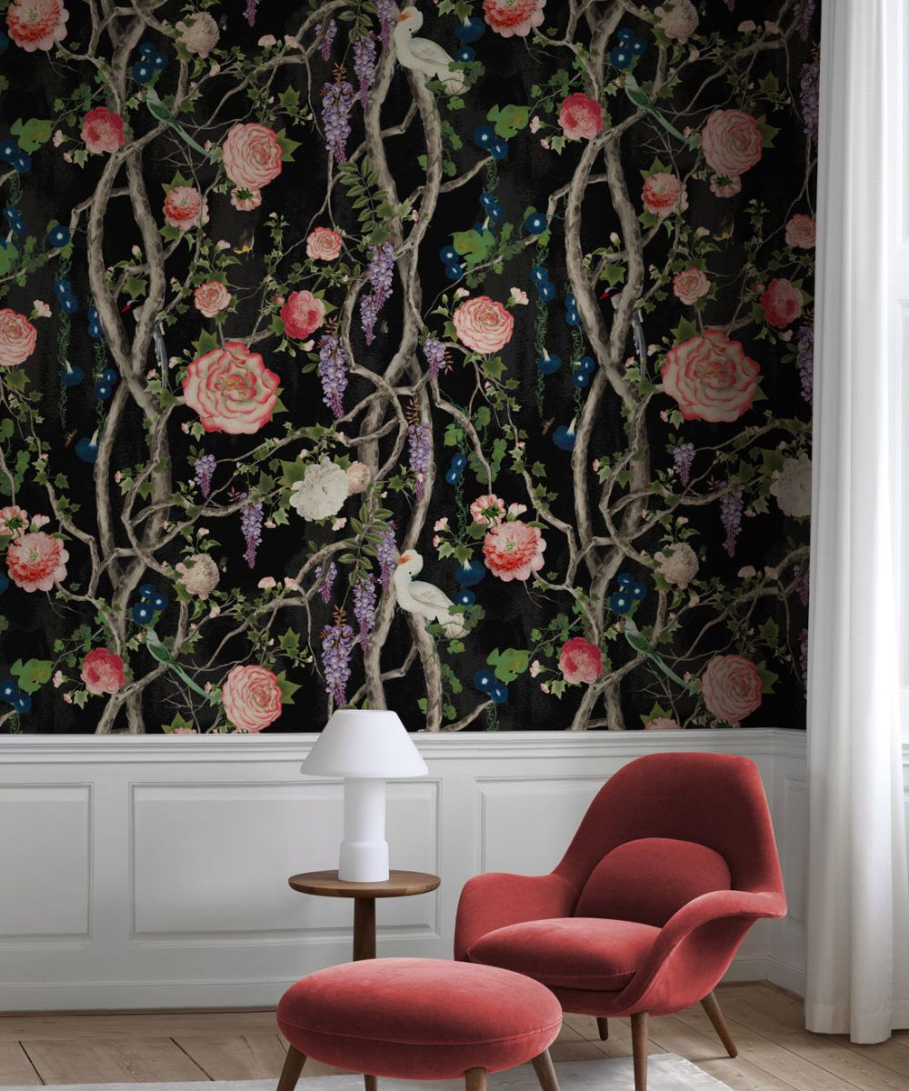Empress Wallpaper • Chinoiserie Floral Wallpaper • Milton & King