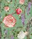 Empress Wallpaper • Romantic Wallpaper • Floral Wallpaper • Chinoiserie Wallpaper • Green color wallpaper swatch • Tea Garden