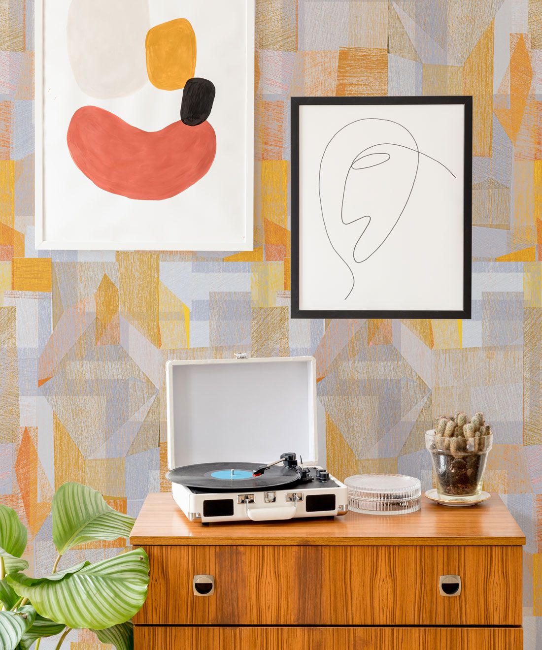 Chimera Wallpaper by Simcox • Color Yellow • Abstract Wallpaper • Geometric Wallpaper • insitu
