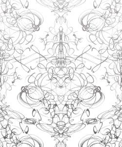 Menna Wallpaper by Simcox • Color black and white • Contemporary Wallpaper • swatch