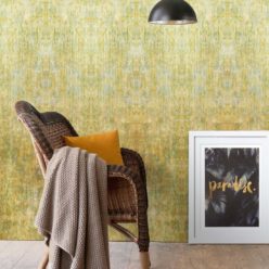 Patina Wallpaper by Simcox • Color Gold • Abstract Wallpaper • insitu