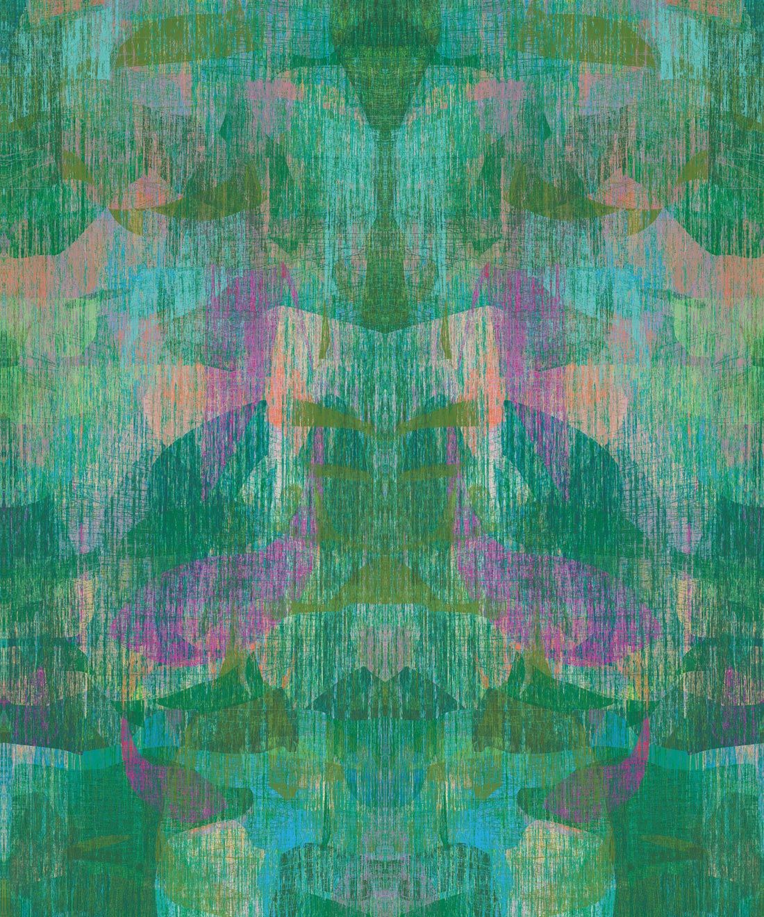 Camoufleur Wallpaper • Jungle • Green Purple Wallpaper • Abstract Wallpaper swatch