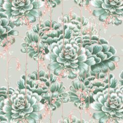 Beige Wallpaper with Green Leaves buy at the best price with delivery   uniqstiq