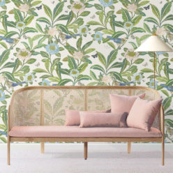 Summer Garden Wallpaper • Ivory Wallpaper • Floral Wallpaper Insitu