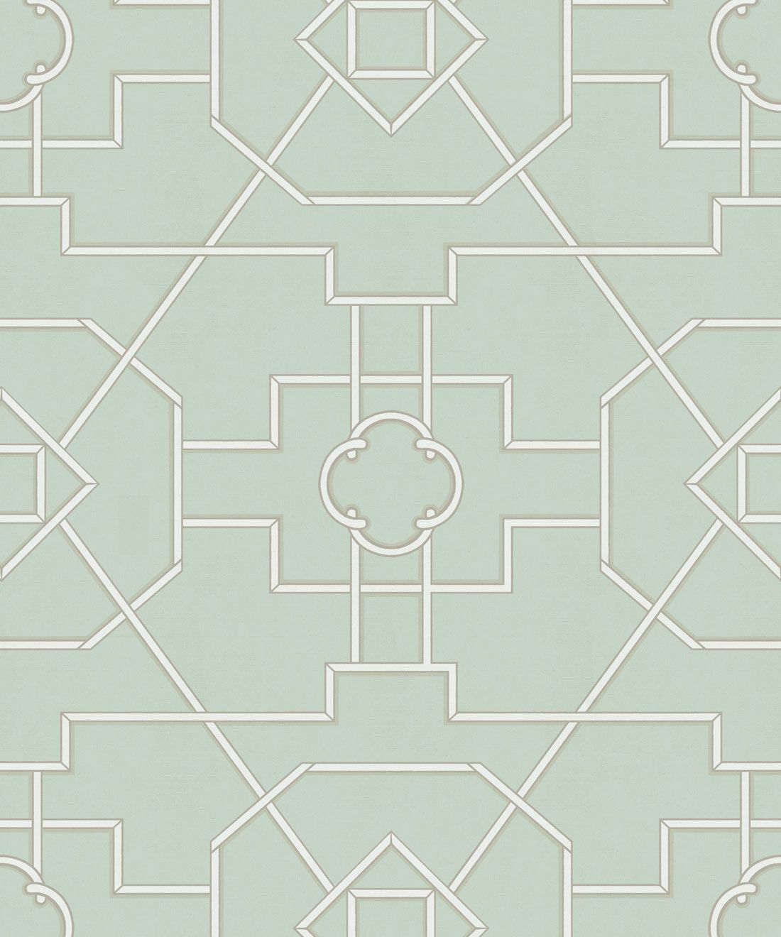 Trellis Wallpaper • Geometric Wallpaper • Mint Green Wallpaper • Swatch