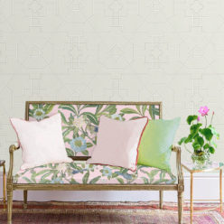 Trellis Wallpaper • Geometric Wallpaper • Beige Wallpaper • Insitu