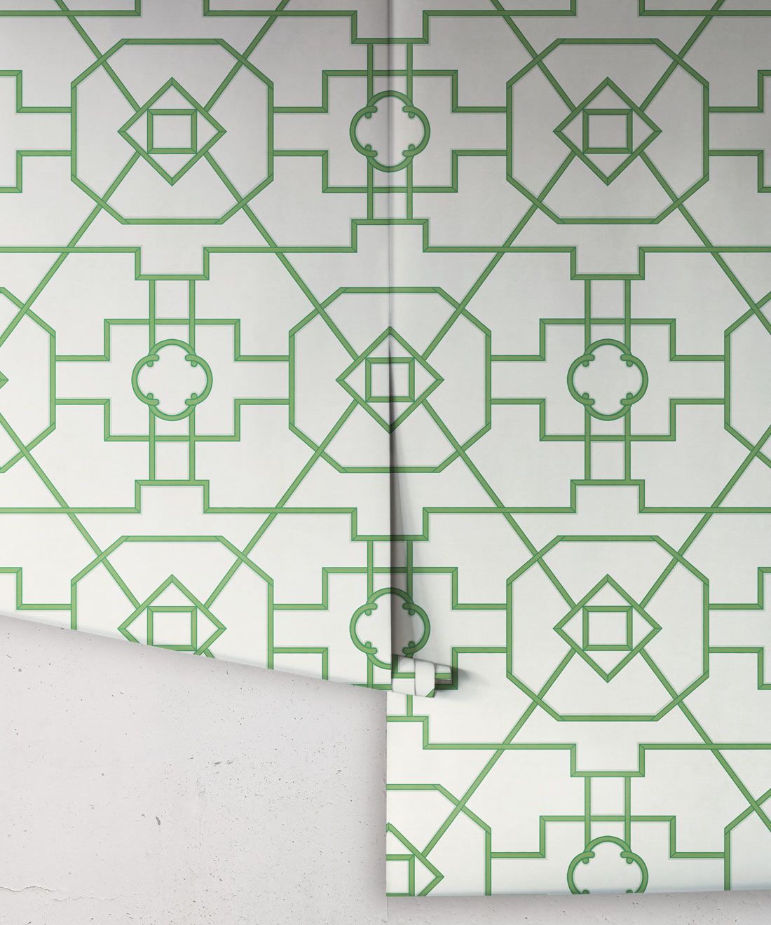 Trellis Wallpaper • Geometric Wallpaper • Ivory Wallpaper • Rolls