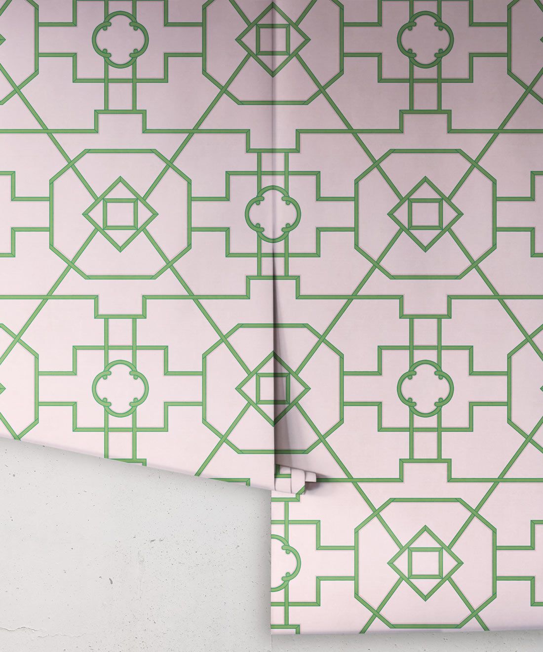 Trellis Wallpaper • Geometric Wallpaper • Pink Wallpaper • Rolls