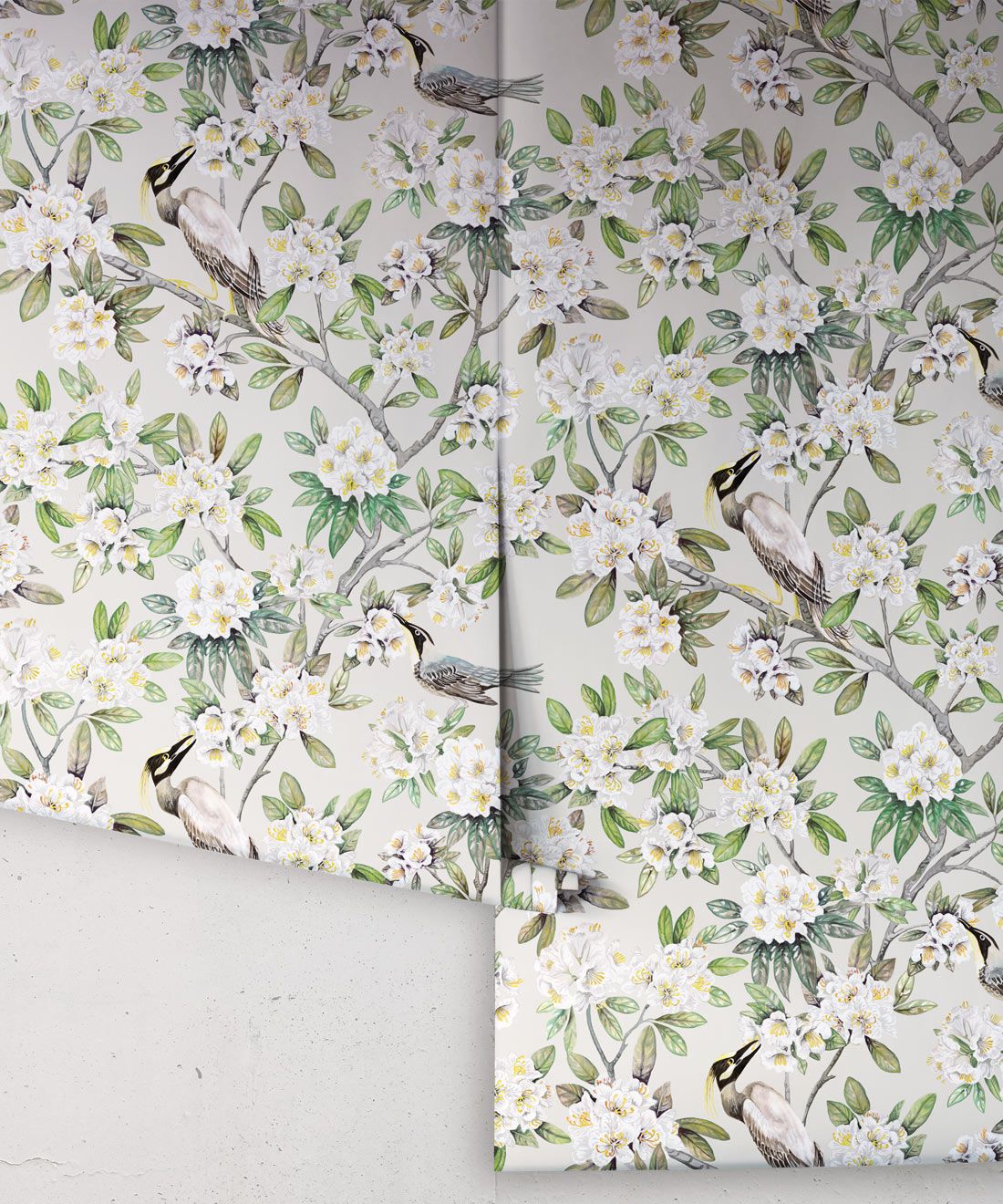 Victoria Wallpaper • Floral Wallpaper • Ivory Wallpaper • Rolls
